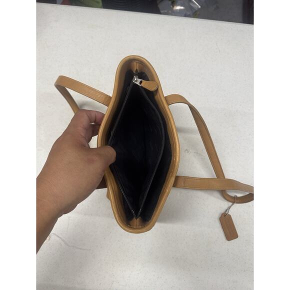 Vintage Coach Bleeker Tan Leather Bucket Tote Satchel Classic Retro Elegant FOB - Picture 7 of 7